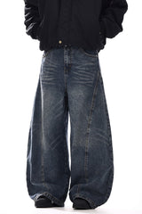 Vintage Washed Blade Wide Jeans