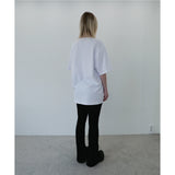 【数量限定】メタリックリボンTシャツ - WHITE