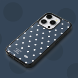holiday epoxy bumper case (navy mini dot)