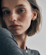 [925 silver] Deux.silver.183 / fort earring (gold)