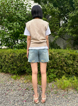4パートデストロイドドットデニムパンツ code 21102