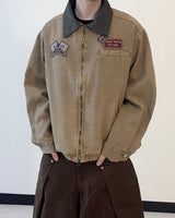 Woven Patch Pigment Work Jacket