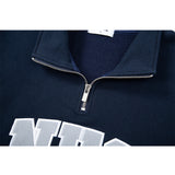 Huke x Nus. ハーフジップアップ（NAVY）