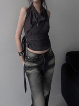 mood strap layered sleeveless (2color)