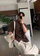 Cool Basic Semi-Over Short Sleeve Shirt
