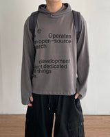 オープンレタリングフードロングスリーブ