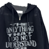 net typo knit zip-up