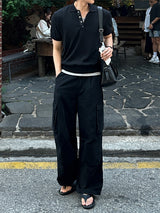 LMN Crack Washing Parasuit Cargo Pants (3 colors)