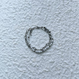 White Stone Double Chain Bracelet