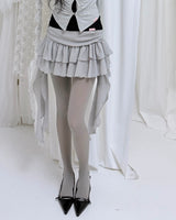 Tutu Chiffon Winged Shirred Skirt
