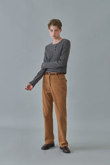 Basic leather belt_brown