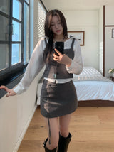 Tailor Mono Button Bustier Back Slit Top