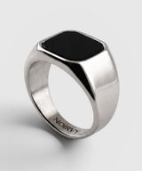 NR-301 Black Onyx Square Signet Ring