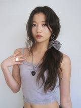  [HEART] Loppy necklace (Red brown) 