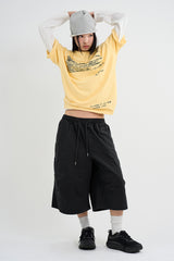 サイケ レタリング ハーフ Tシャツ