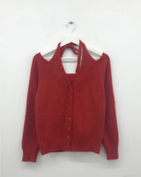Whistle Angora Halter Neck Cardigan (3color)
