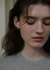 [925 silver] Deux.silver.90 / bambou earcuff (silver)
