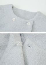 [SHOPPERMADE] ノーカラー Wool65 ダブルジャケット (2color)