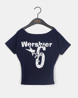 エピークラックプリントオフショルダーショートスリーブTシャツ