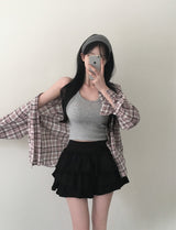 [MADE] Leon loose fit summer checkered shirt