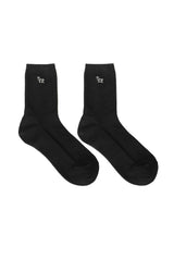 tht rib mid socks - black    