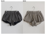 レトロ チェック パフ ブルマー (BEIGE, BLACK 2COLORS!)