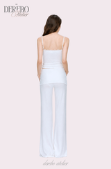 Anna lace cardigan training three-piece set (Sleeveless cardigan, pants)