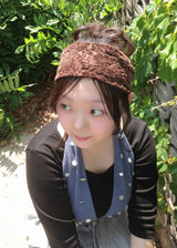 [shiwonderful x voor] Floral Lace Hair Band_Brown
