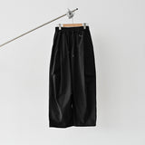 DRW D-RING ONE TUCK BALLOON PANTS BK 