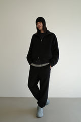 Wool jogger pants, Black
