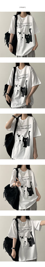 Glee cat cats ボックスフィット半袖