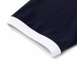 [Unisex] BASIC LINE RINGER T-SHIRT [NAVY]