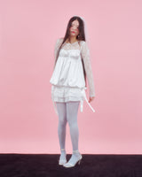 CORSAGE PUFF BLOUSE [IVORY]