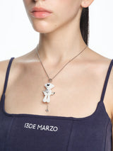 13DE MARZO Bear Angel Zircon Necklace