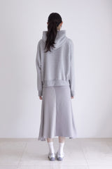 Raglan 2way Hood Zip-up (MELANGE GREY)