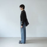 diagonal wide denim