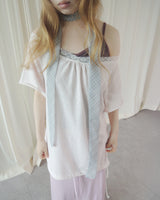 SORBET LOOSE OFF-SHOULDER SHORT SLEEVE T-SHIRT