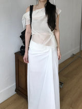 Layer off-shoulder blouse (3 colors)