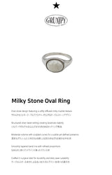 Milk Stone Oval Ring