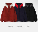 Beats High Neck Color Matching Loose Fit Hood Padding