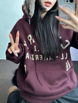 SHOULDER ARM PRINTING TATTOO PATCH CHERRY HOODIE🍒🩵🤍3COLOR