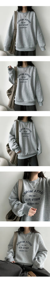 Vind lettering fleece sweatshirt