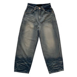 Bottom wave denim pants