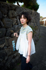 Fore Striped Shirred T-shirt (2color)