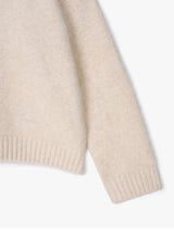 BEANIE SET OVERSIZED KNIT (IVORY)