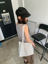 ファインブ ボタンポケット レイヤード ノースリーブワンピース