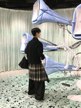 クロックレザートートクロスボディバッグ