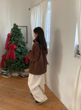 Vilkans High Neck Wool Half Coat Long