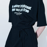 Box tied tee black