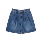 25SS ワイドベーシックデニムショートパンツ ブルー
